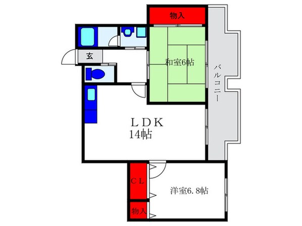 ﾍﾞﾙﾌｫ‐レ永楽荘の物件間取画像